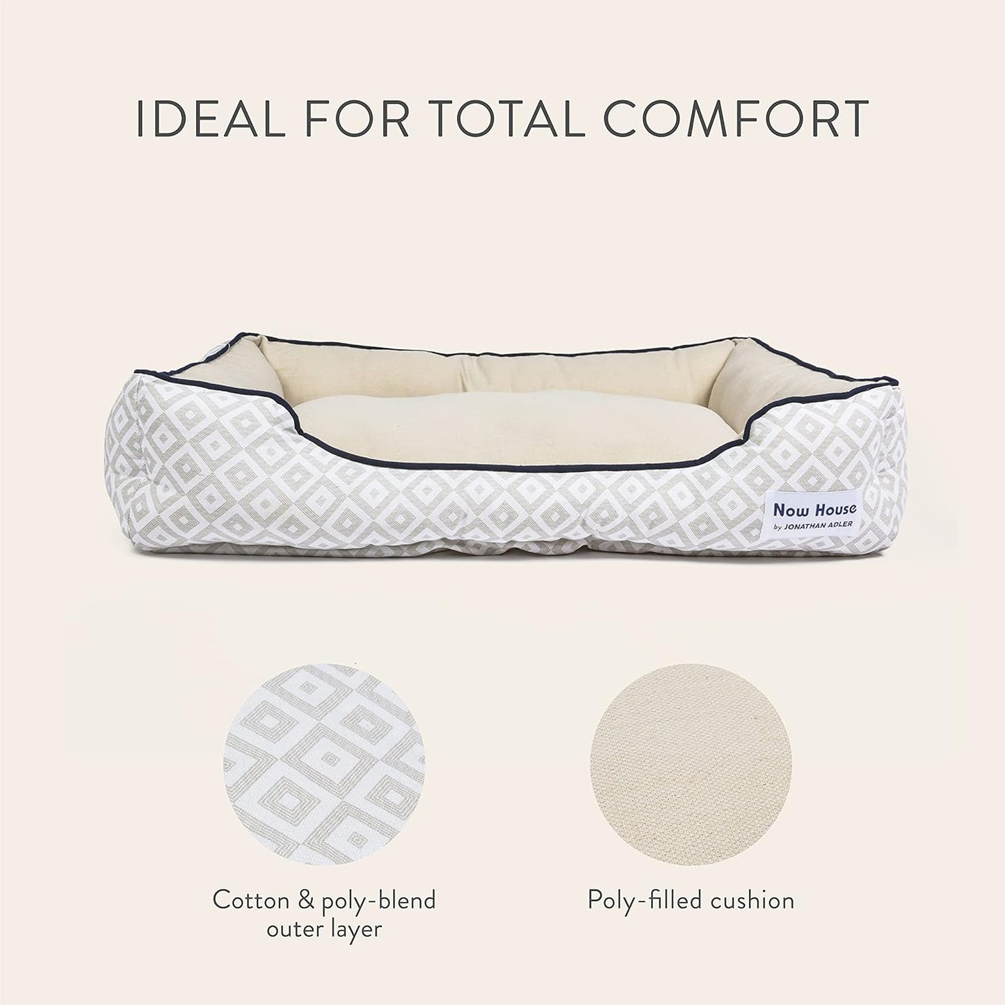 Now House for Pets by Grey Diamond Cuddler Dog Bed, Medium Medium Dog Bed Washable Dog Bed for Medium Sized Dogs by Now House by (FF16410)