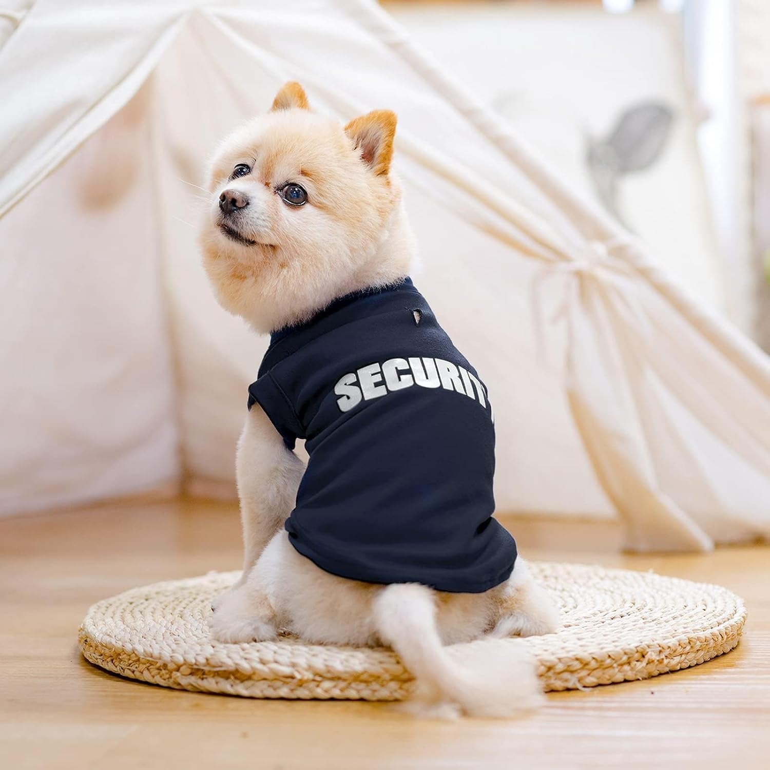 Security Dog Shirts,Soft Cotton Puppy Tshirt,Breathable Lightweight Dog Costumes Tank Top Vest,Machine Washable Stretchy Clothes for Small Medium Large Dogs Boy Girl