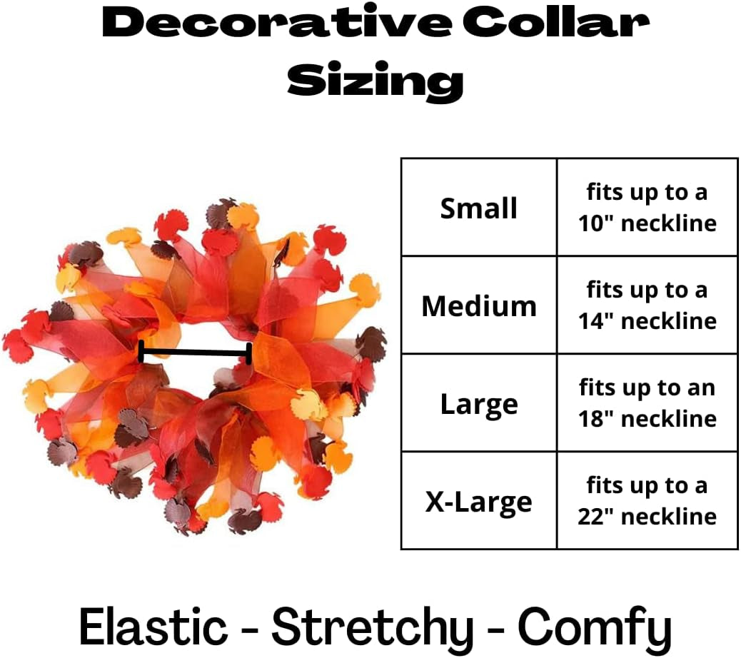 Thanksgiving Turkey Decorative Dog Collar (Large)