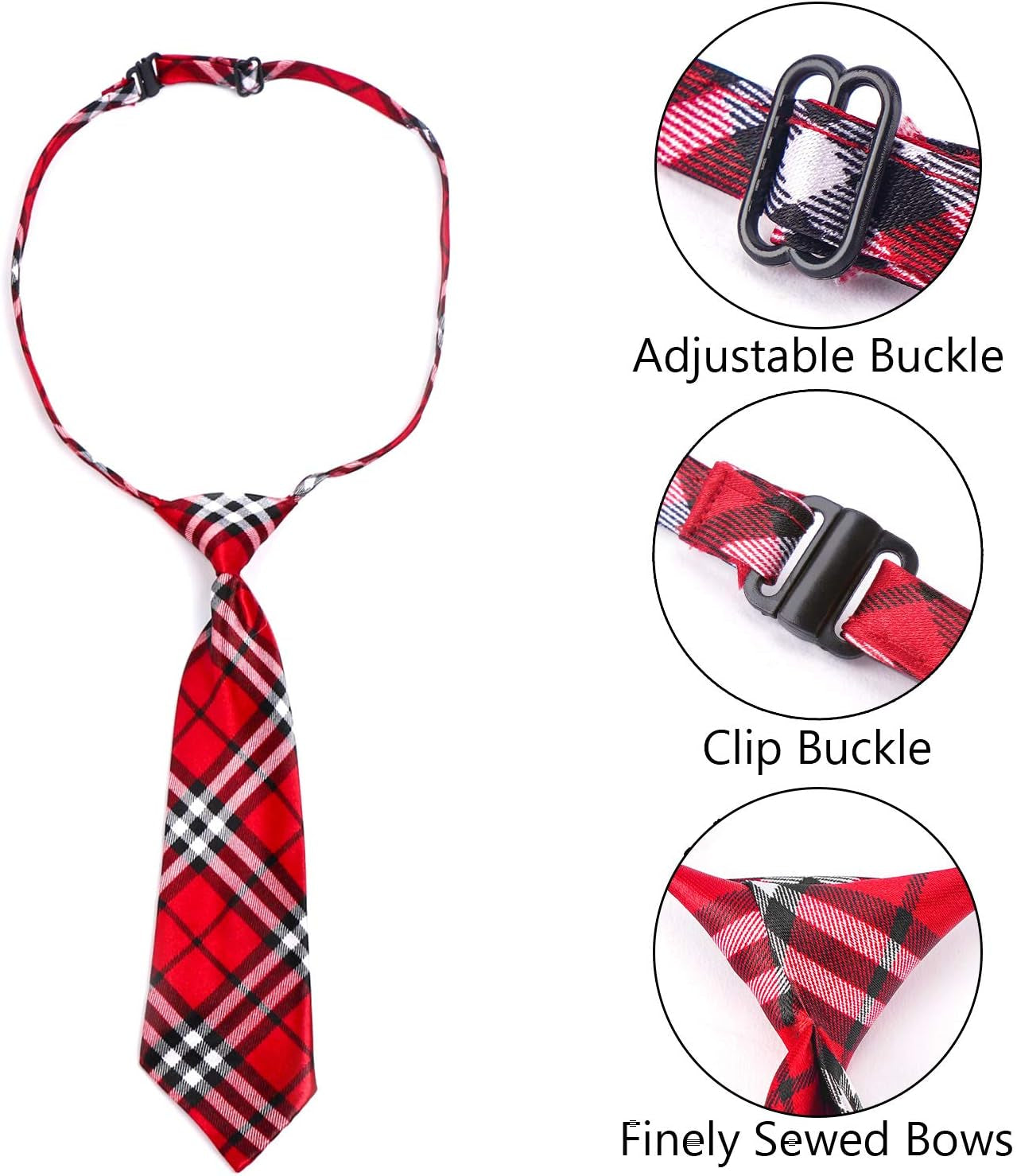 Dog Ties, 30 PCS Dog Neck Ties Assorted Adjustable Neckties for Medium Large Pets, Bulk Pet Bow Collar Grooming Accessories for Holiday Birthday Costumes