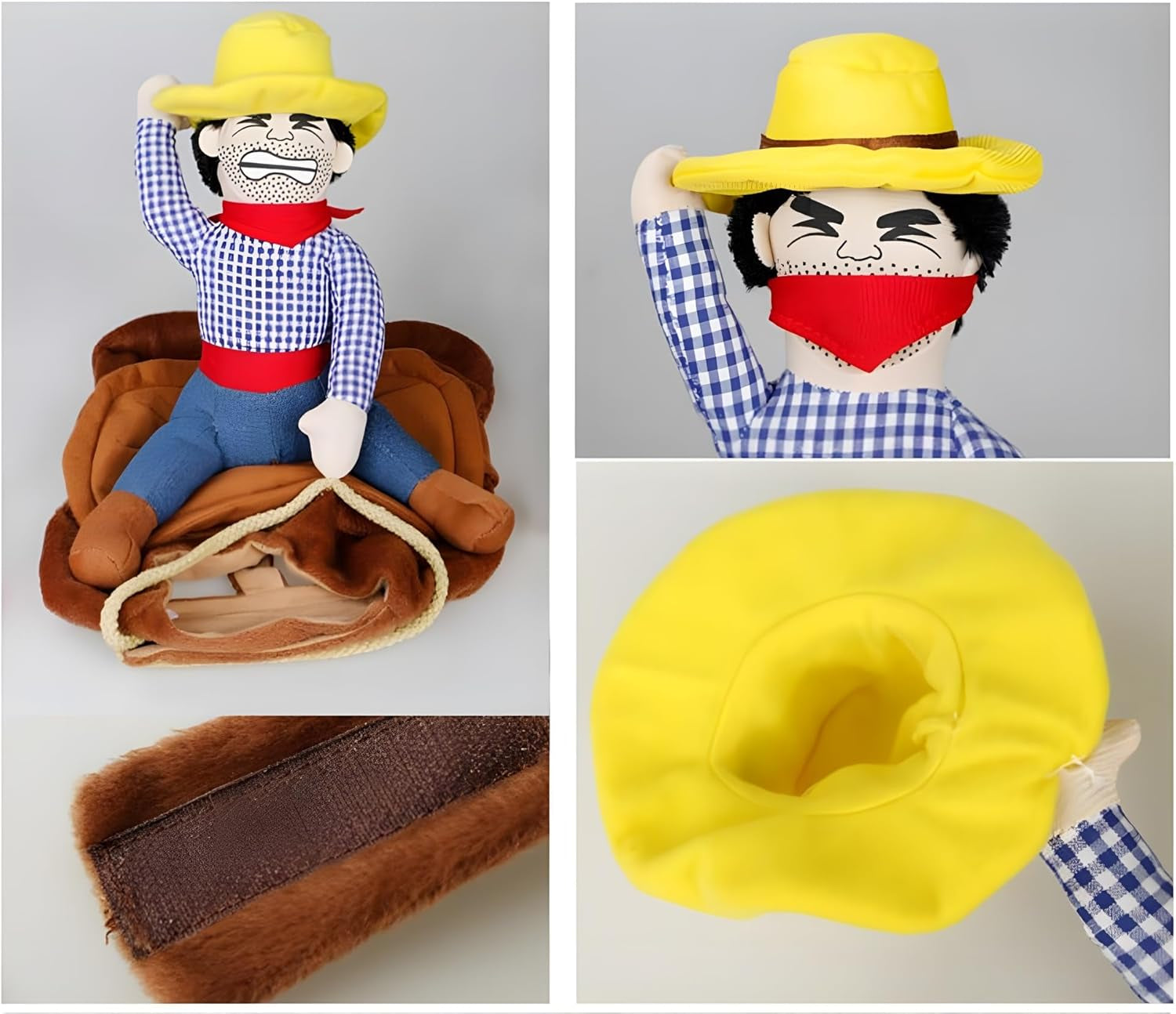  Funny Dog Cowboy Riding Costume 