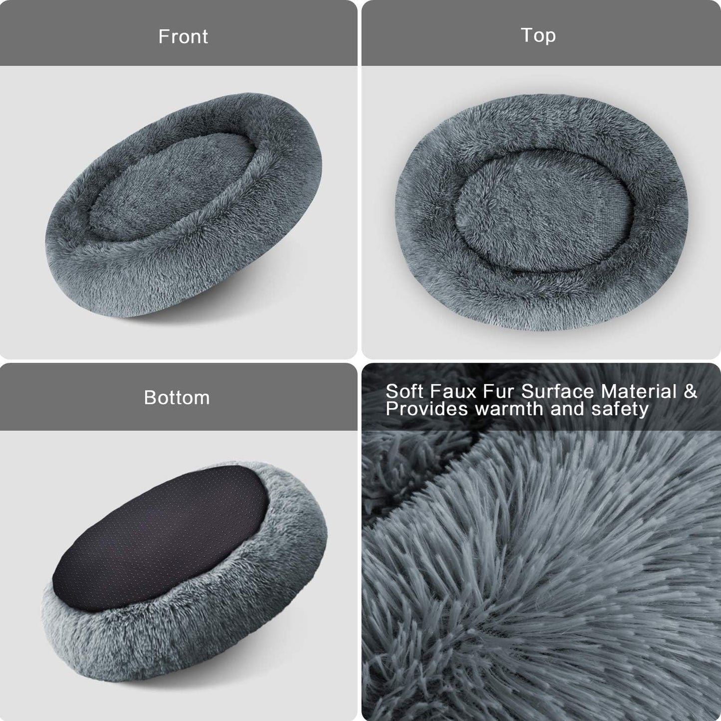 Dog Beds Calming Donut Cuddler, Puppy Dog Beds Large Dogs, Indoor Dog Calming Beds Large