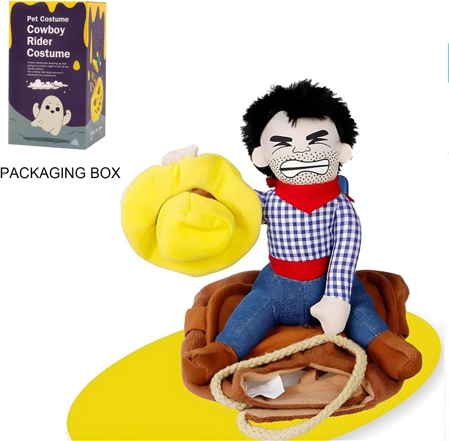  Funny Dog Cowboy Riding Costume 