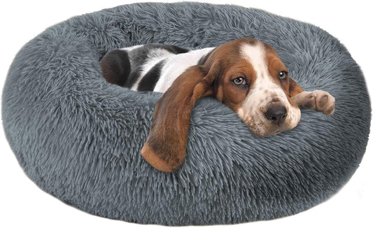 Dog Beds Calming Donut Cuddler, Puppy Dog Beds Large Dogs, Indoor Dog Calming Beds Large