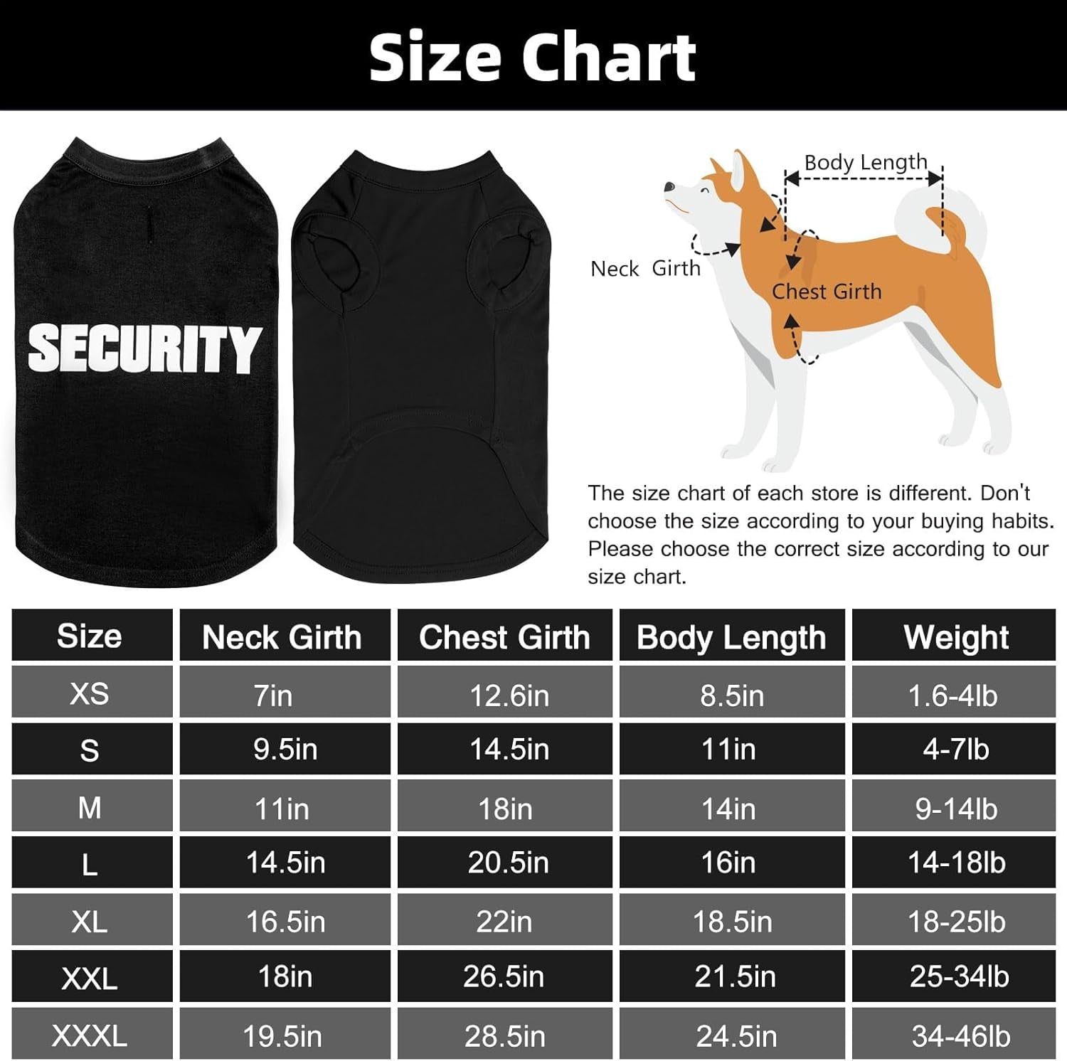 Security Dog Shirts,Soft Cotton Puppy Tshirt,Breathable Lightweight Dog Costumes Tank Top Vest,Machine Washable Stretchy Clothes for Small Medium Large Dogs Boy Girl
