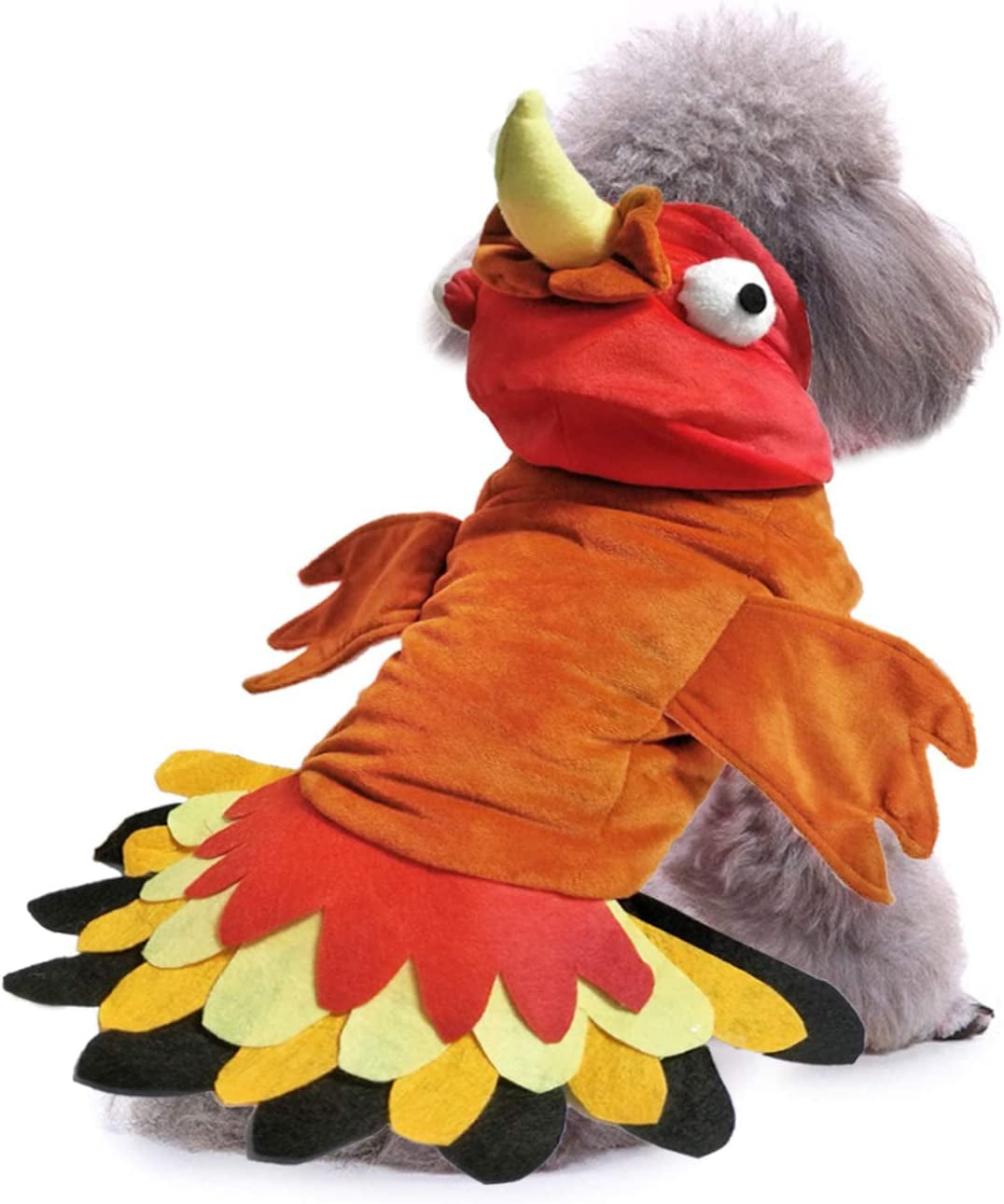 Turkey Dog Costume Thanksgiving Apparel Pet Costume for Dogs and Cats M(Neck:11.4" Chest:15" Back:11")